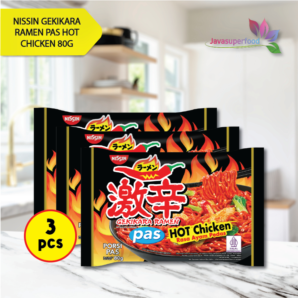 

Nissin Gekikara Ramen Hot Chicken Rasa Ayam Pedas Porsi Pas 80 gram 3 PCS