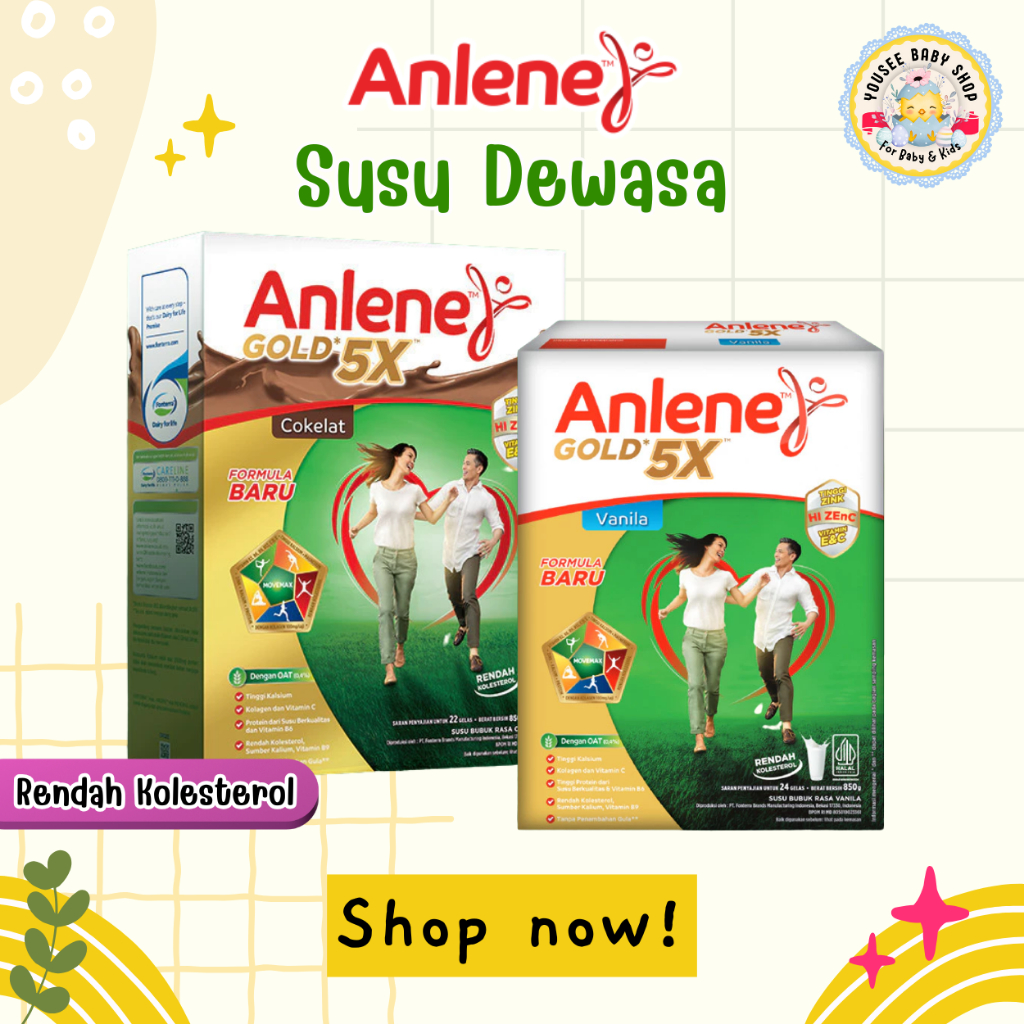 

Anlene Gold 5X Nutrisi Tinggi Kalsium Untuk Tulang Sendi dan Otot Rendah Kolestrol Susu Bubuk Dewasa
