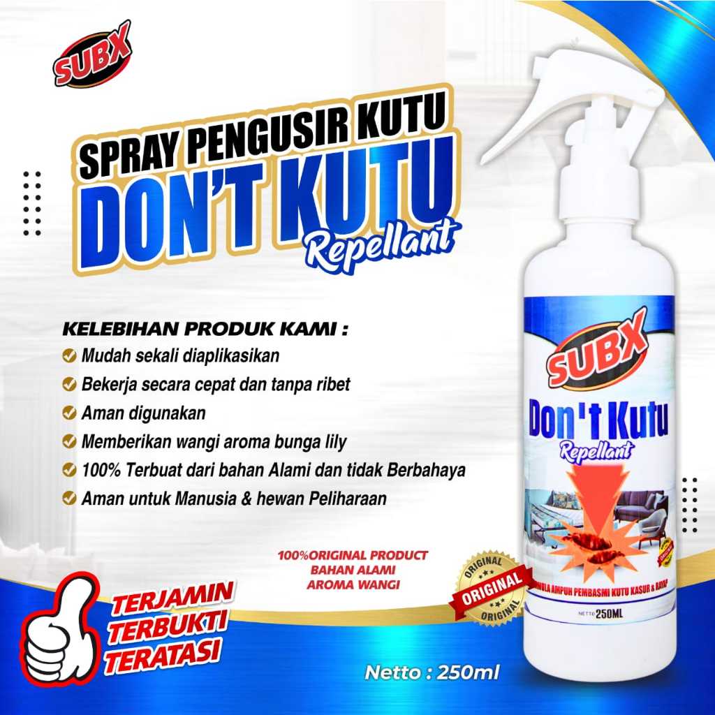 SUBX-SPRAY PENGUSIR KUTU SOFA//RACUN KUTU KASUR,TUNGAU,TUMILA.BASMI SEMUA DENGAN 'DONT KUTU 500ML' /