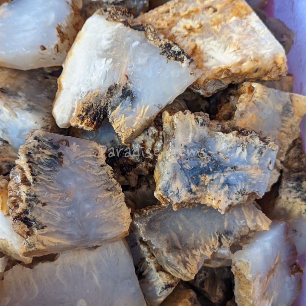 bahan lempengan batu akik dendrit bulu macan murah