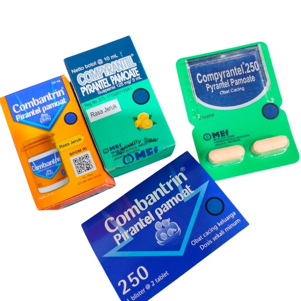obat cacing dewasa, obat cacing sirup, combantrin 250 , compyrantel 250, obat cacing anak