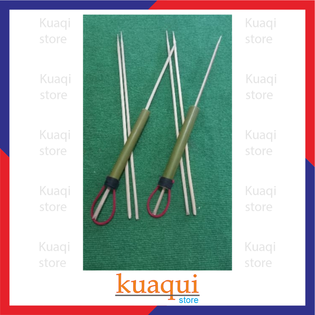 KUAQUI Mainan Anak Panah Selongsong Panahan Bambu Bamboo Karet Tradisional