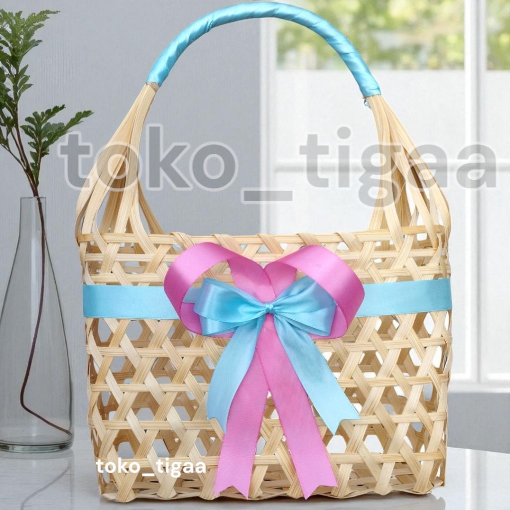 KERAJINAN BAMBU ROTAN WADAH PARCEL WADAH CHIKI MAKANAN RINGAN SEMBAKO DAN LAIN LAIN