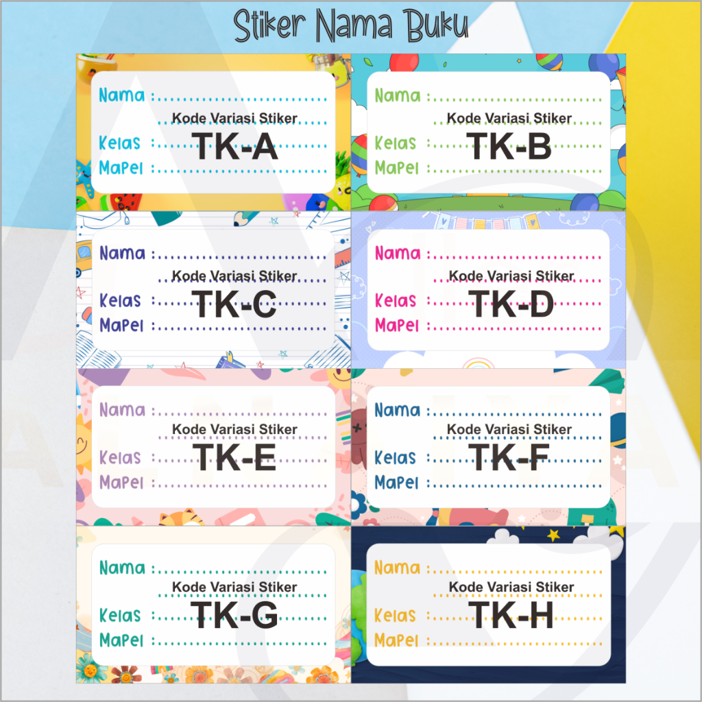 

Stiker Nama Buku/Stiker Custom Nama/Stiker Buku/Paket Usaha/Paket Usaha Murah