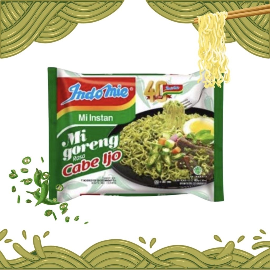 INDOMIE MIE GORENG CABE IJO / INDOMIE CABE HIJAU