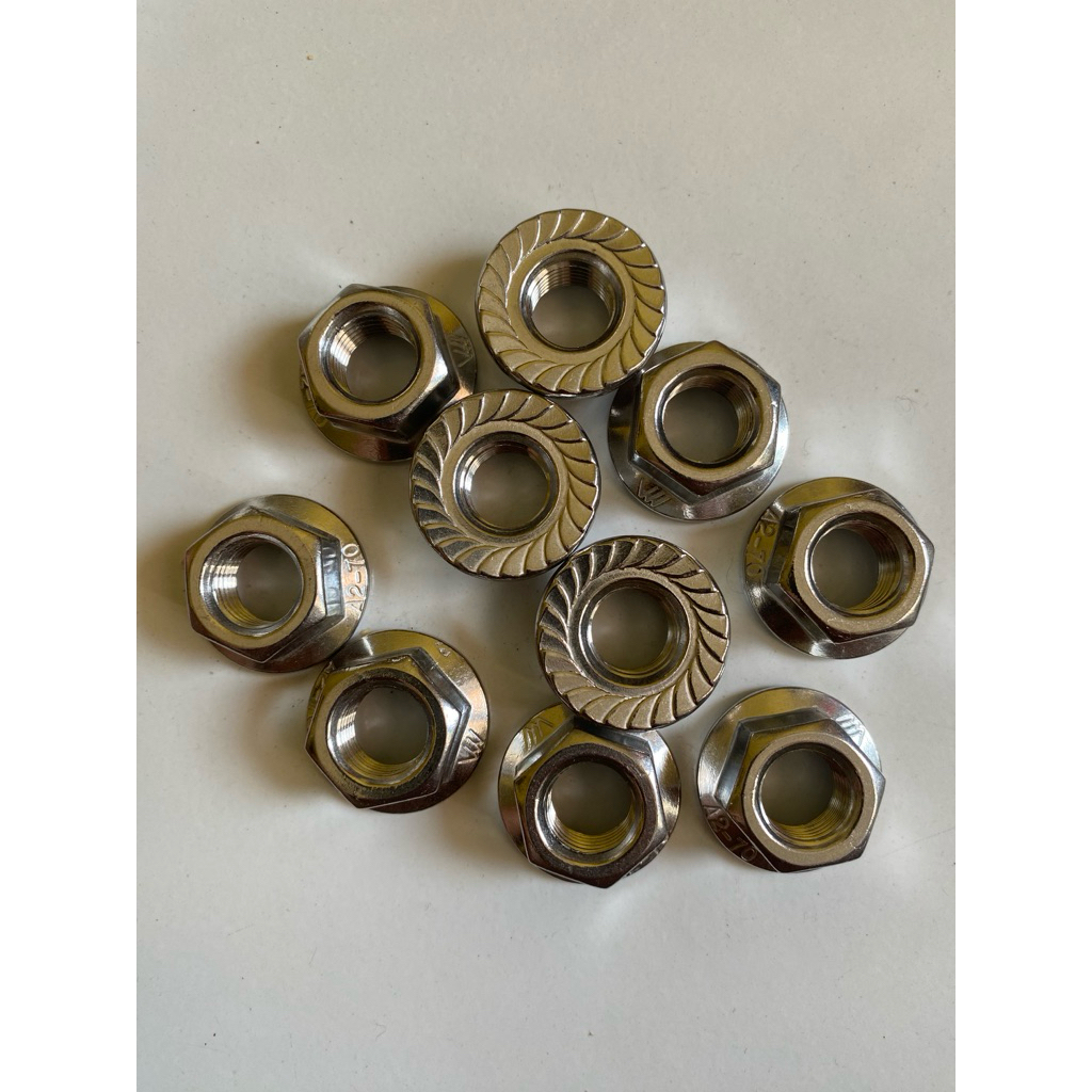 Mur topi Stainless Anti karat M14 baut 19 Halus