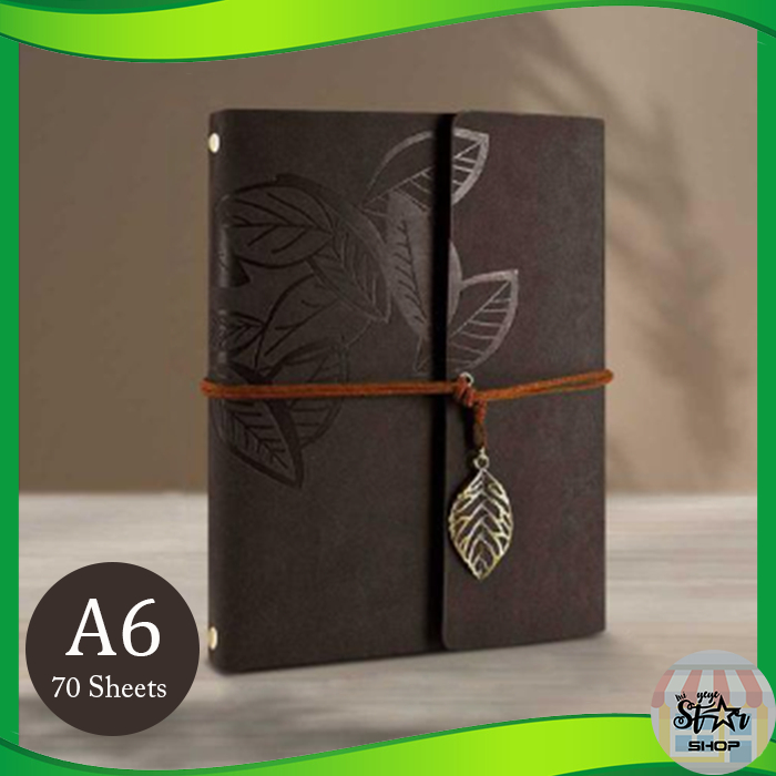 

Buku Binder Aesthetic Notebook Retro Leaf Daun Buku Jurnal Leather Diary A6 140 Halaman Blank