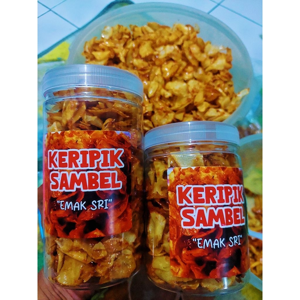 

Keripik singkong pedas manis emak sri