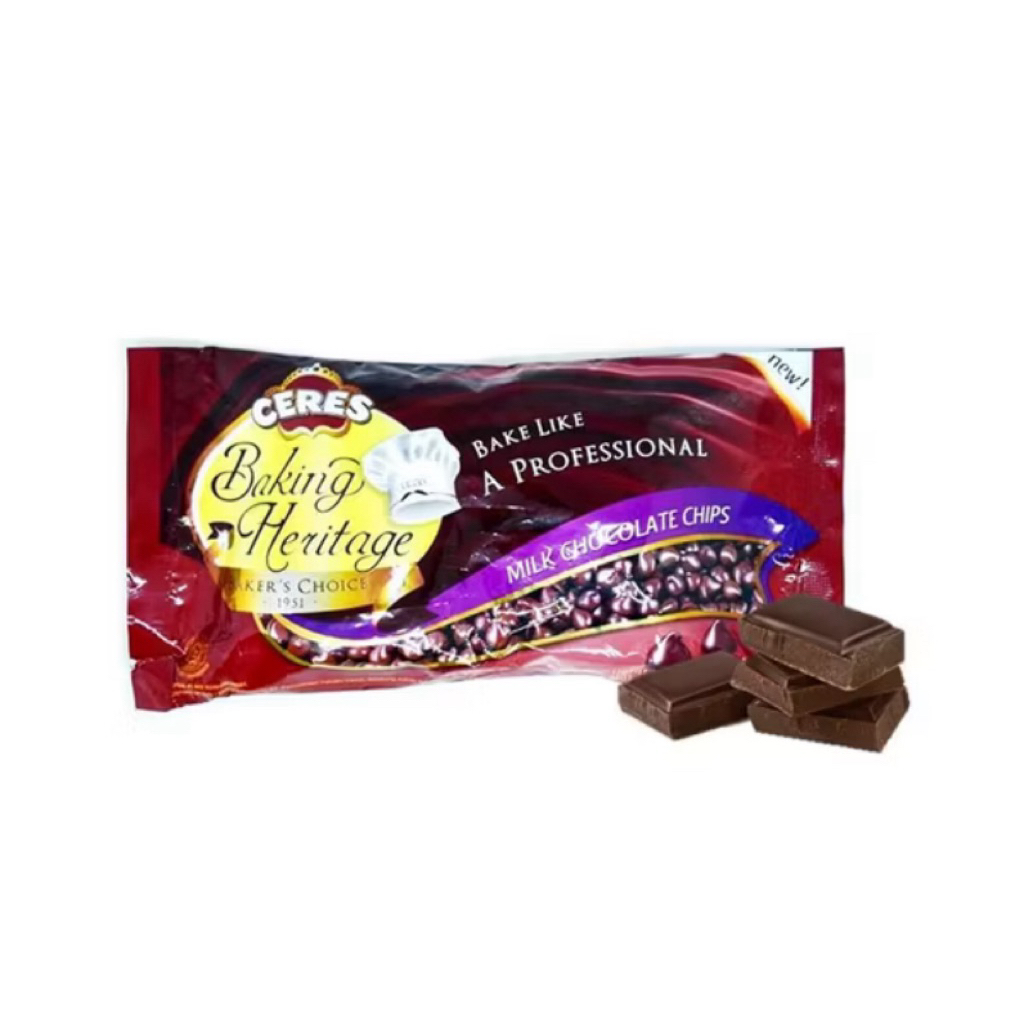 

Ceres Baking Heritage Milk Chocolate Chips 250g – Leleh Sempurna, Rasa Premium