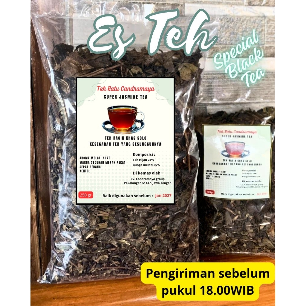 

Teh Hitam Jasmine Tea Racikan Khas Solo - Teh Ratu Candramaya 250 GR