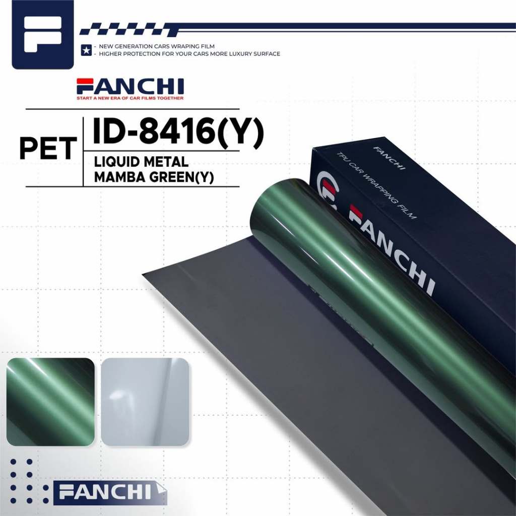 

50CM Sticker FANCHI ID-8416 Y Liquid Mamba Green PET per 50CM
