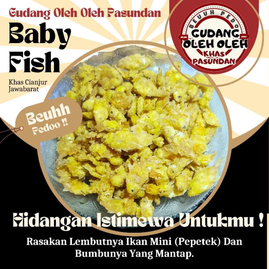 

Baby Fish ikan kecil gurih renyah kaya kalsium ikan pepetek gurih lezat makanan temen nasi