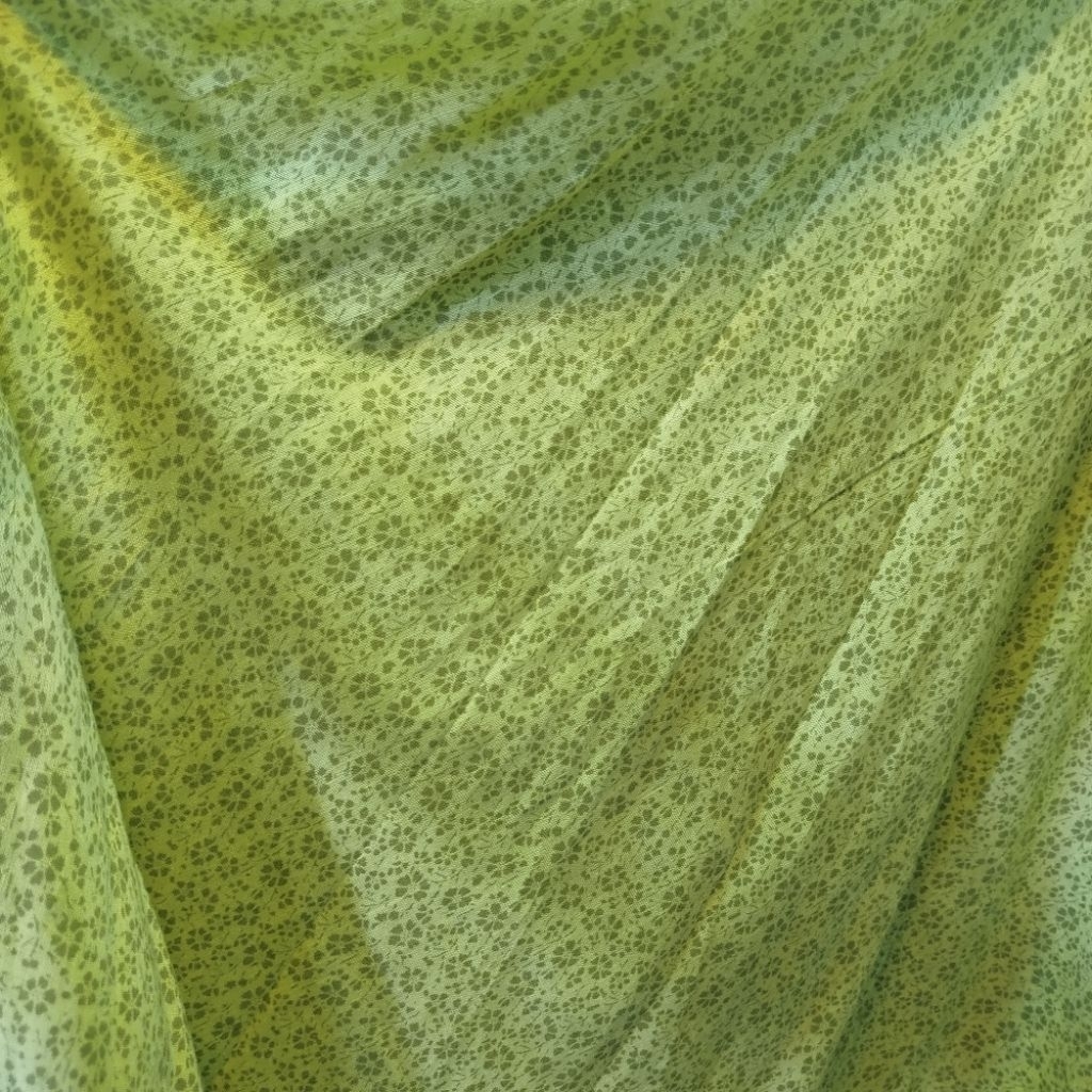 Kain Linen Pure Motif Floral Mini – Cocok untuk Blouse, Outer, Dress - Kain Linen Motif Bunga Kecil 