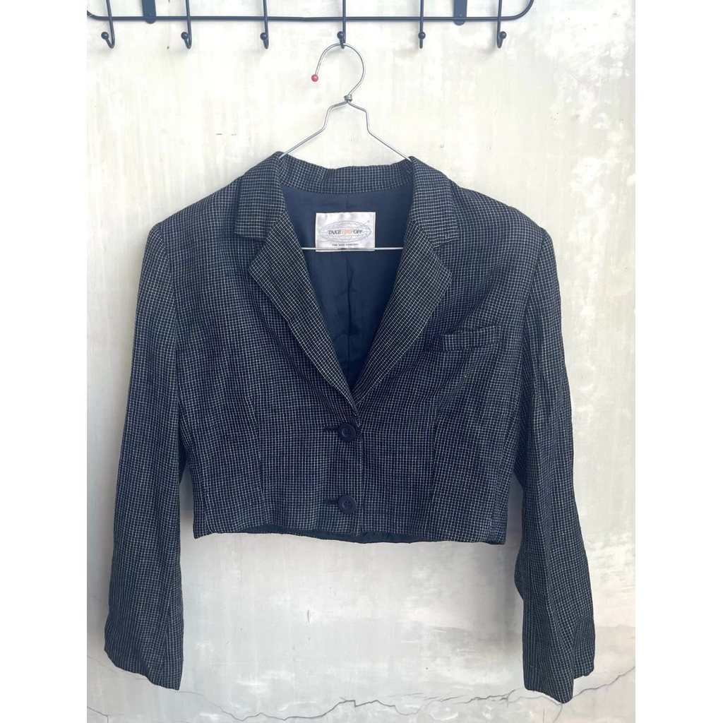 blazer crop blazer kekinian outer crop