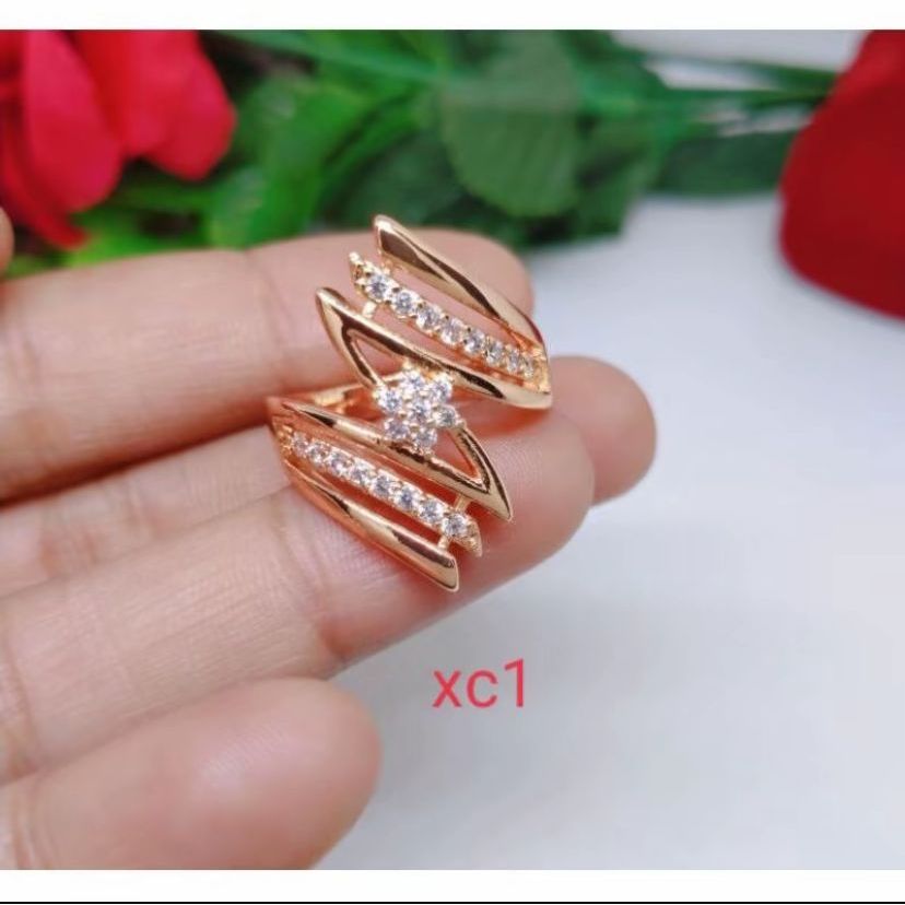 Xuping Cincin Dewasa Permata Zircon Berlian Martapura Asli