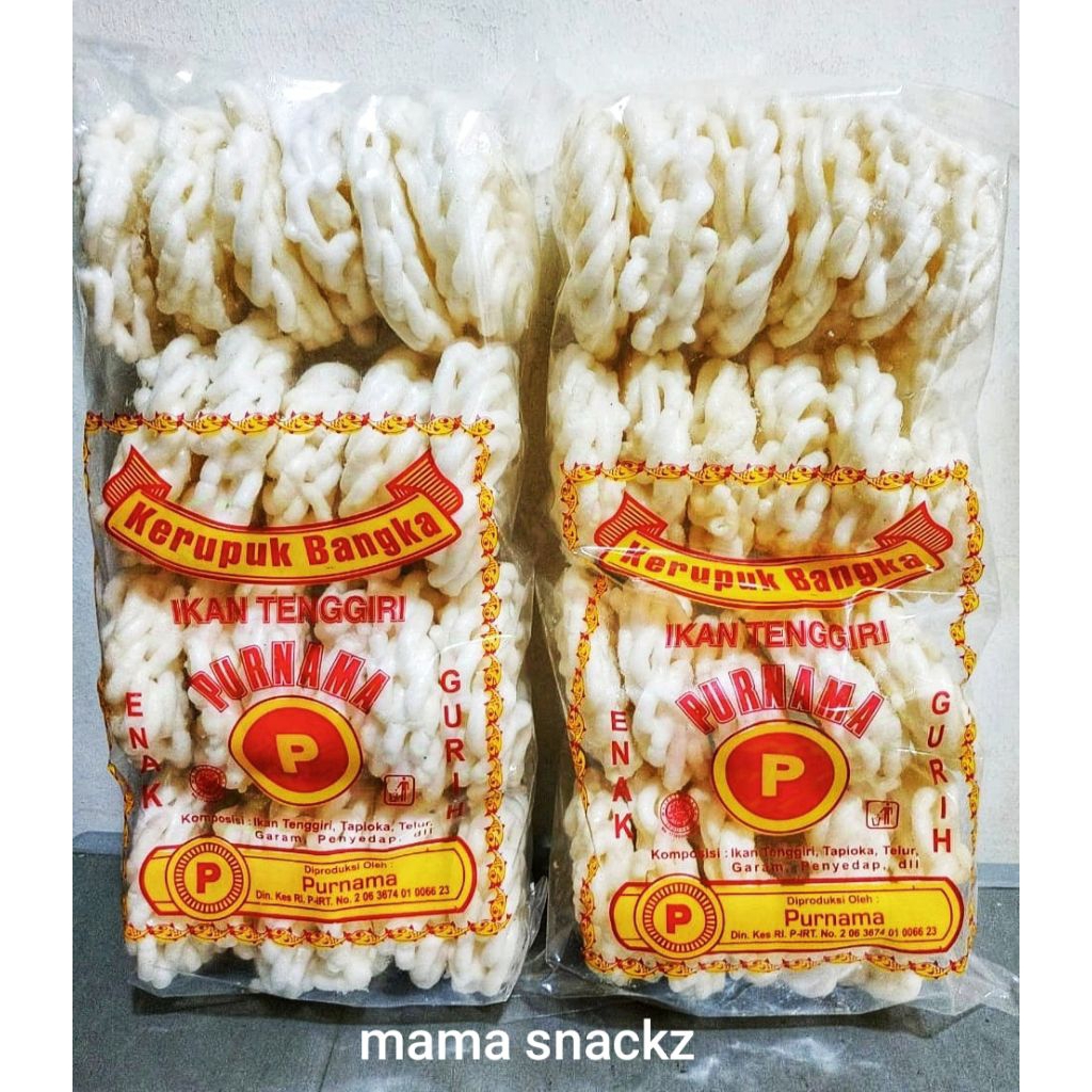 

Kerupuk Keriting Bangka Purnama Ikan Tenggiri/Kemplang Bangka