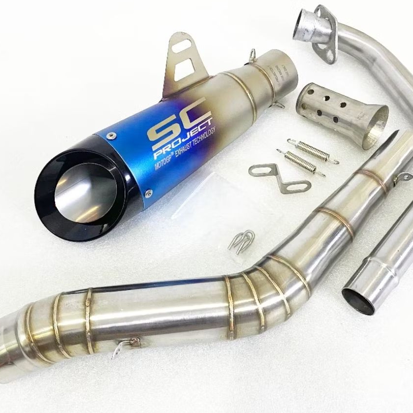 KNALPOT SC PROJECT S1 HD BLUE original Import taiwan FULLSET R15 V3 V4 MT 15 VIXION XABRE MEGA PRO G