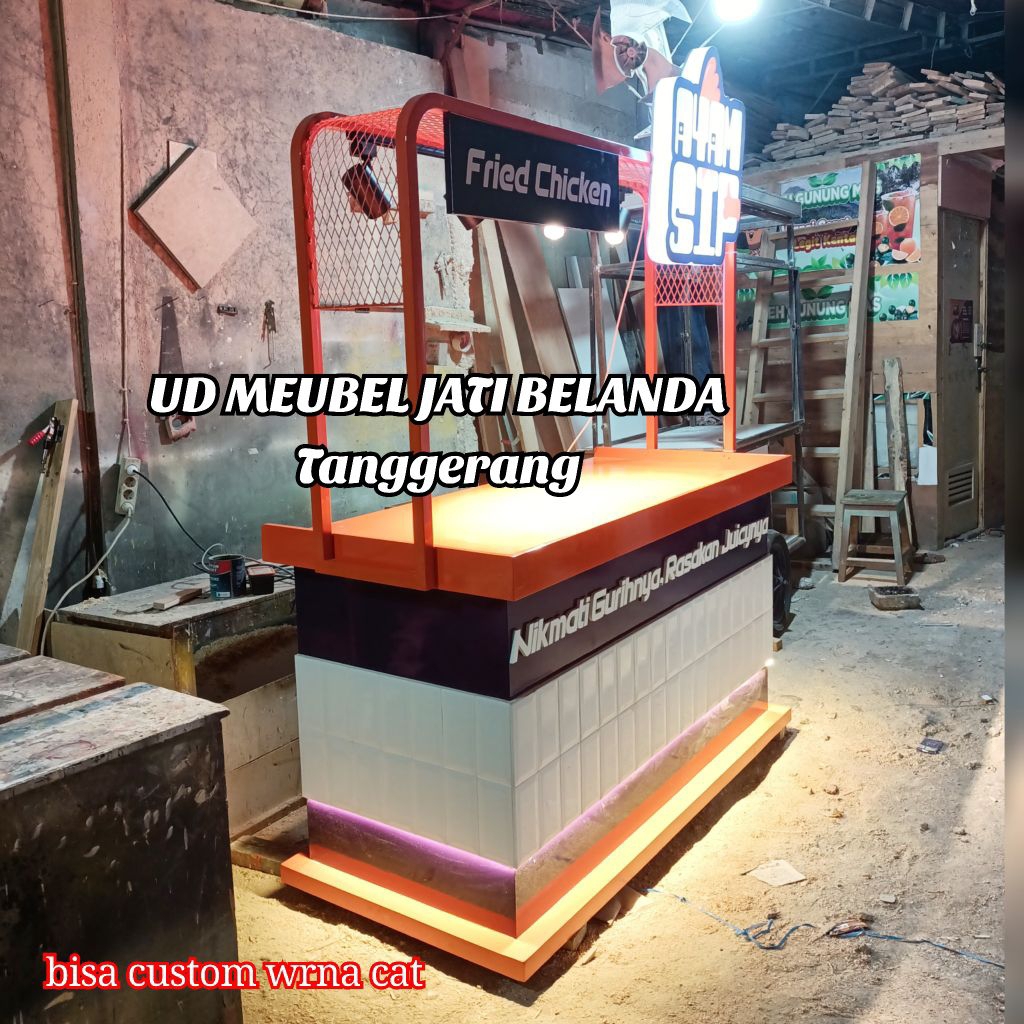 booth chiken, booth pameran, booth jualan fried chicken