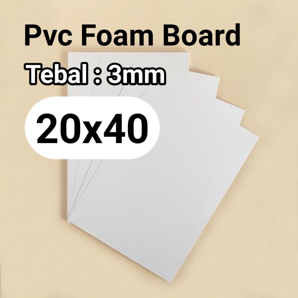 

PVC Lembaran 20x40 tebal 3mm / PVC Foam Board 20x40 tebal 3mm