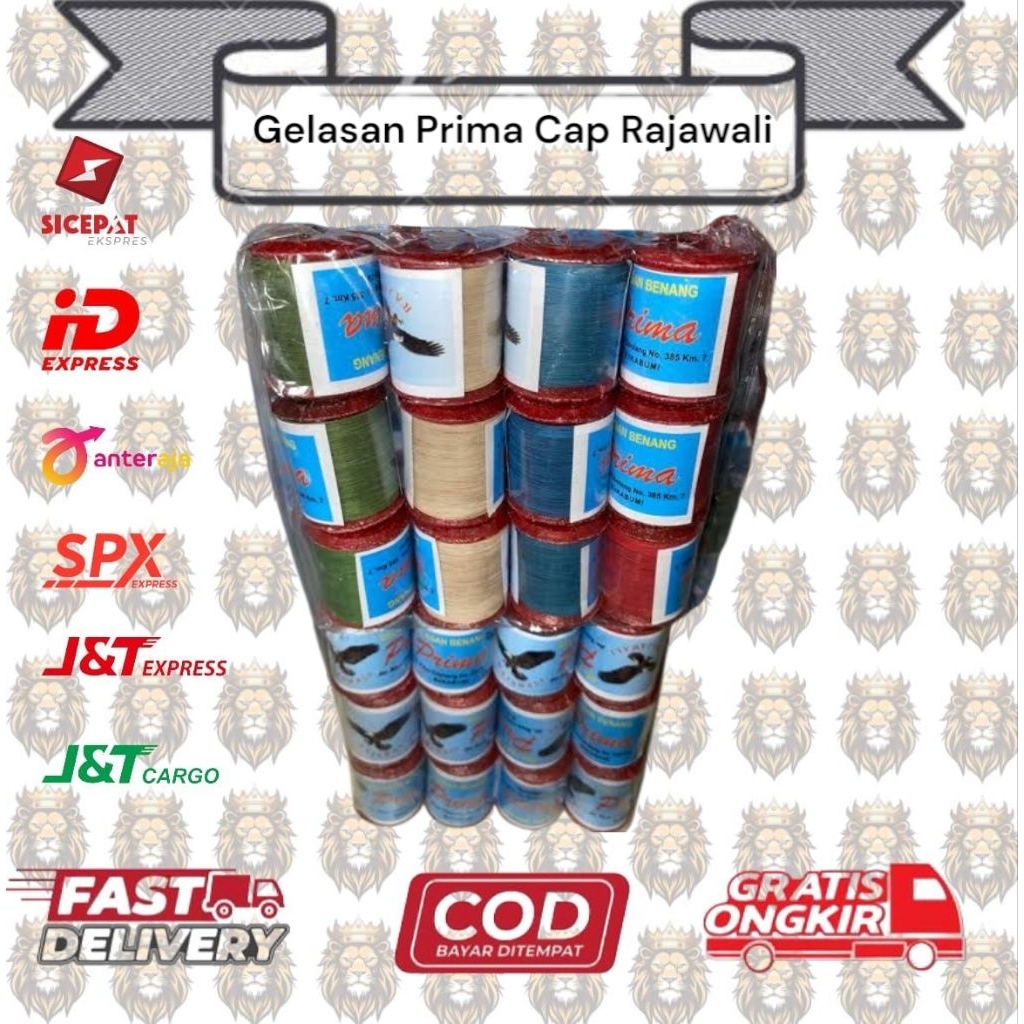 1 Pack Gelasan Prima/Katun Cap Rajawali [12 Pcs]