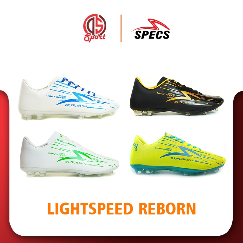 Sepatu Sepak Bola Specs Lightspeed Reborn Ls Fg Hitam Polos 39-43