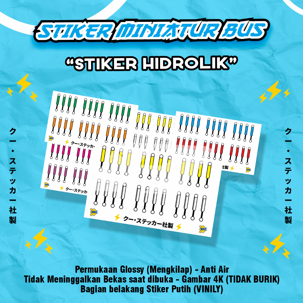 

Stiker Hidrolik Miniatur Bus RKC Aksesoris Modif Tampil Kece