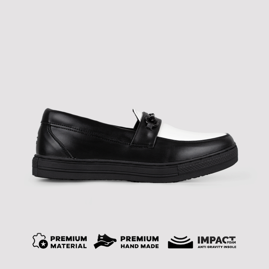 LEO RICHIE - Loafers Pria Lukas Black White