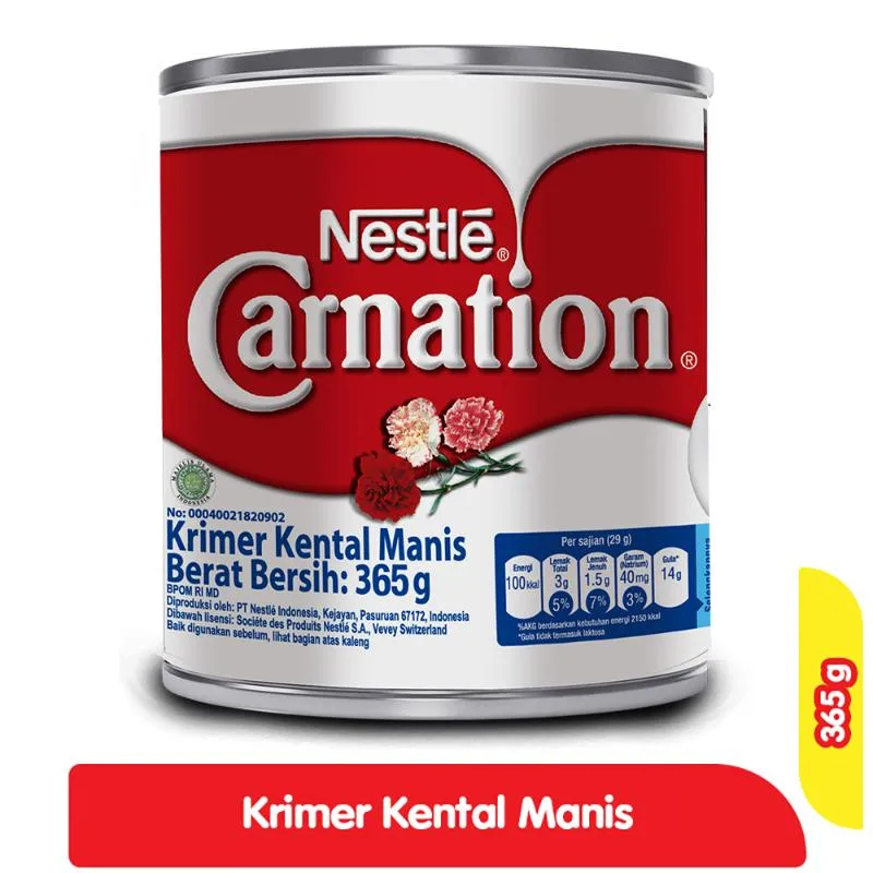 

Nestle Carnation Krimer Kental Manis 365gr / Susu Kental Manis