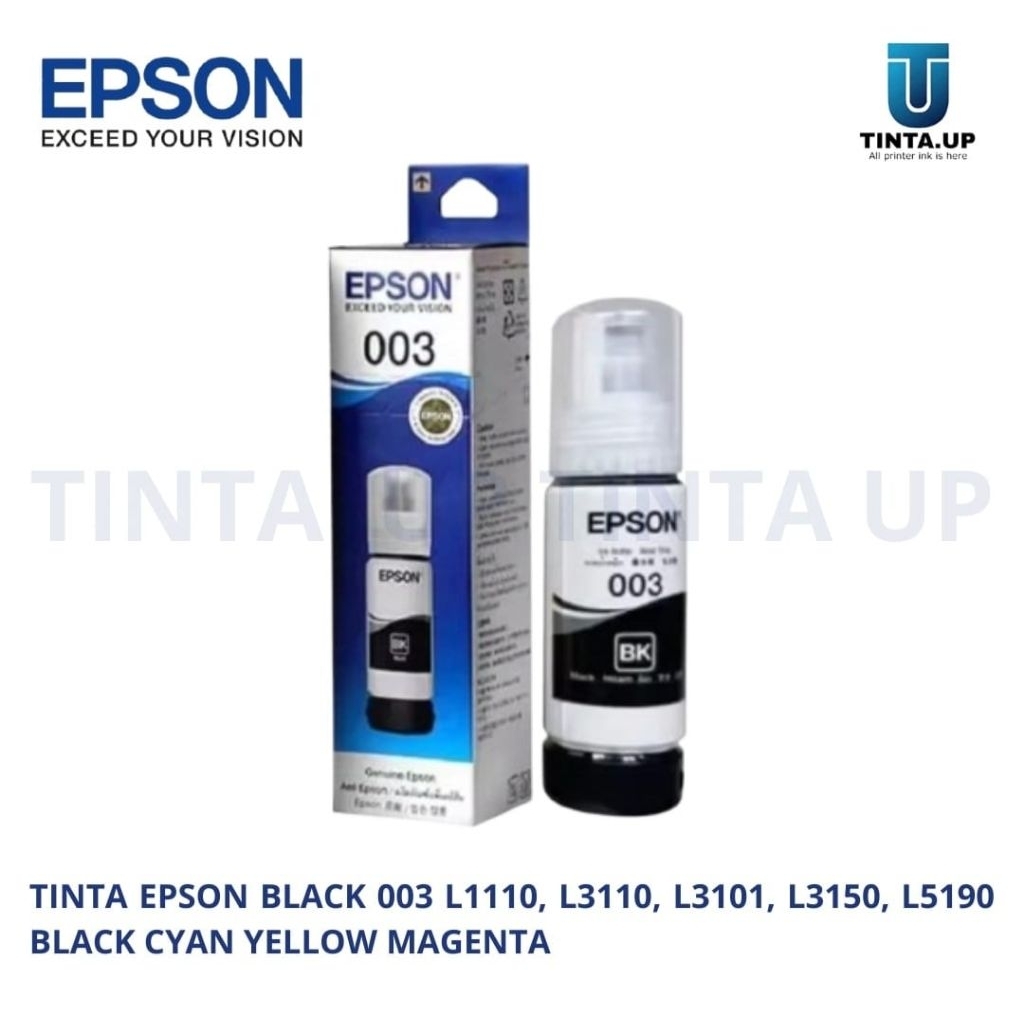 Tinta Printer EPSON 003 Black Hitam L3110 L1110 L3150 L5190 L3210