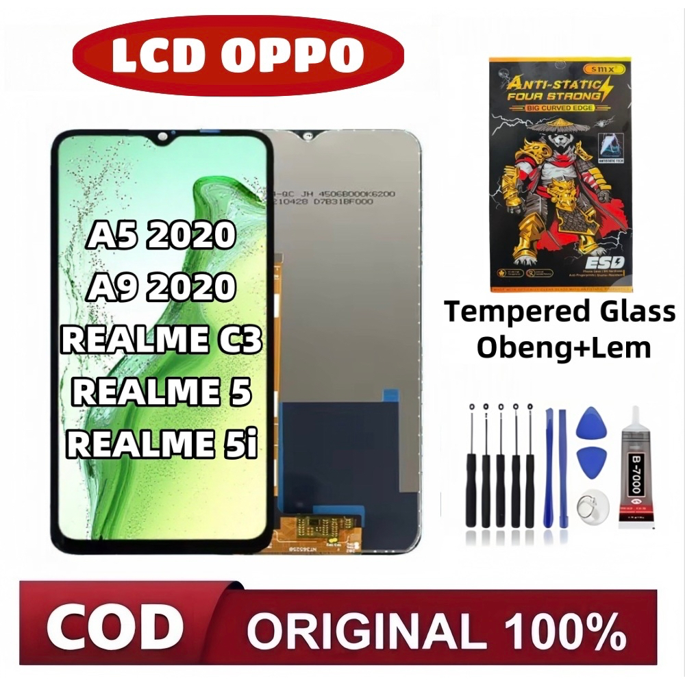 【ORIGINAL】LCD OPPO A5 2020 / A9 2020/REALME 5I REALME C3 FULL SET TOUCHSCREEN ORI HD ORIGINAL 100%