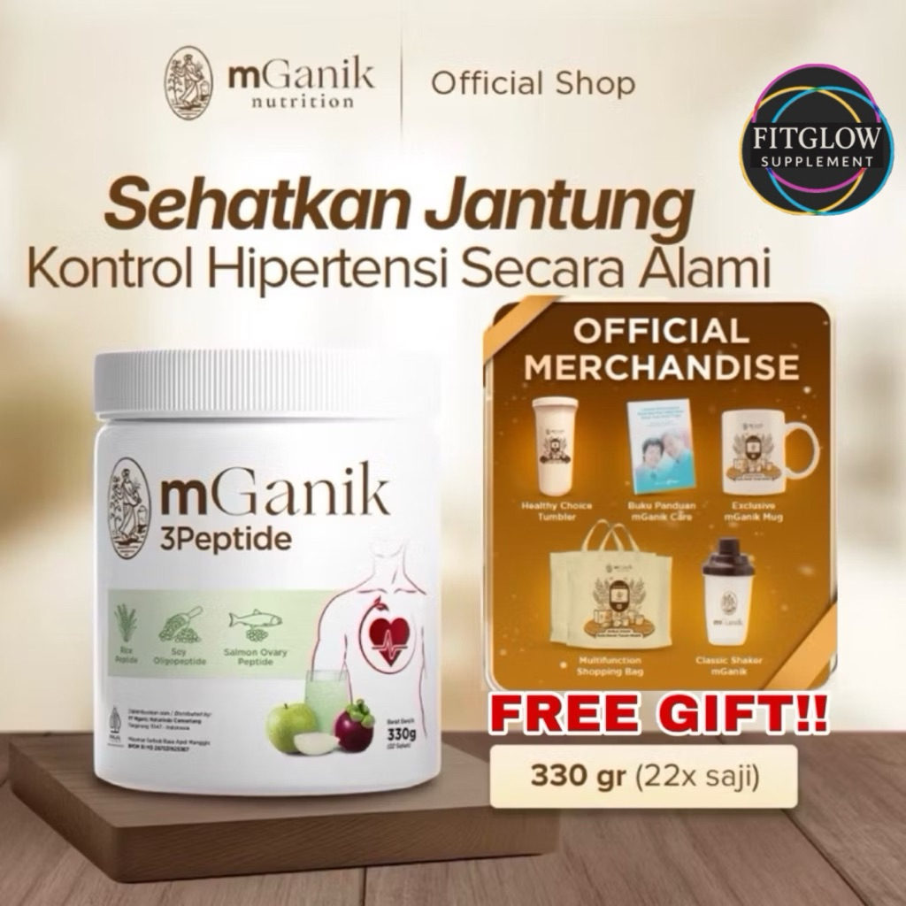 

[FREE GIFT!] mGanik 3Peptide Apel Manggis 330gr - Suplemen Jantung Kardiovaskular Diabetes Hipertensi
