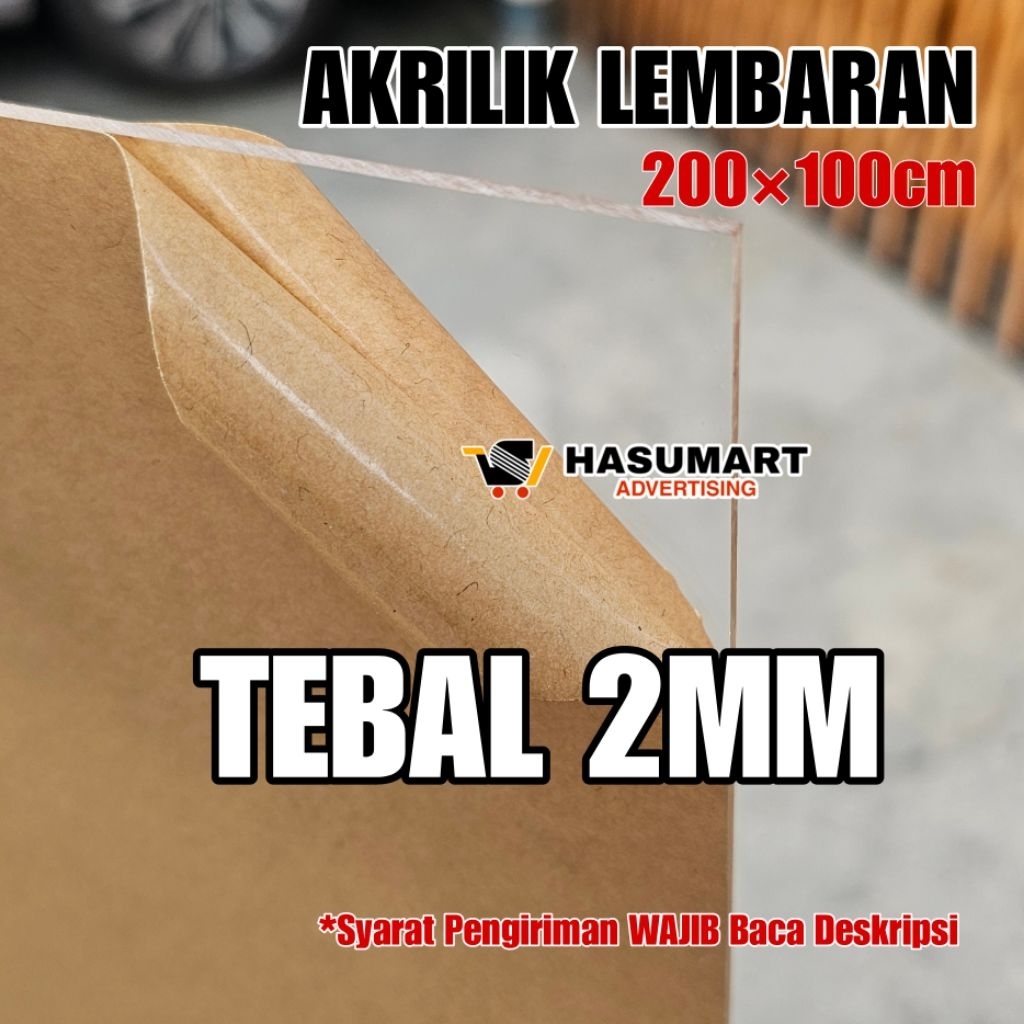 

Akrilik Lembaran TEBAL 2MM Ukuran 200×100CM (Acrylic Sheets Bening, Dll)
