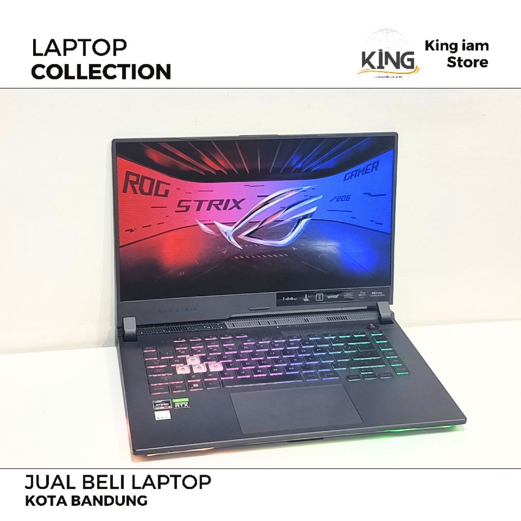 Laptop Gaming ASUS ROG G15 G513 Ryzen 9 RTX 3060 RAM 16GB SSD 1TB Bekas Mulus