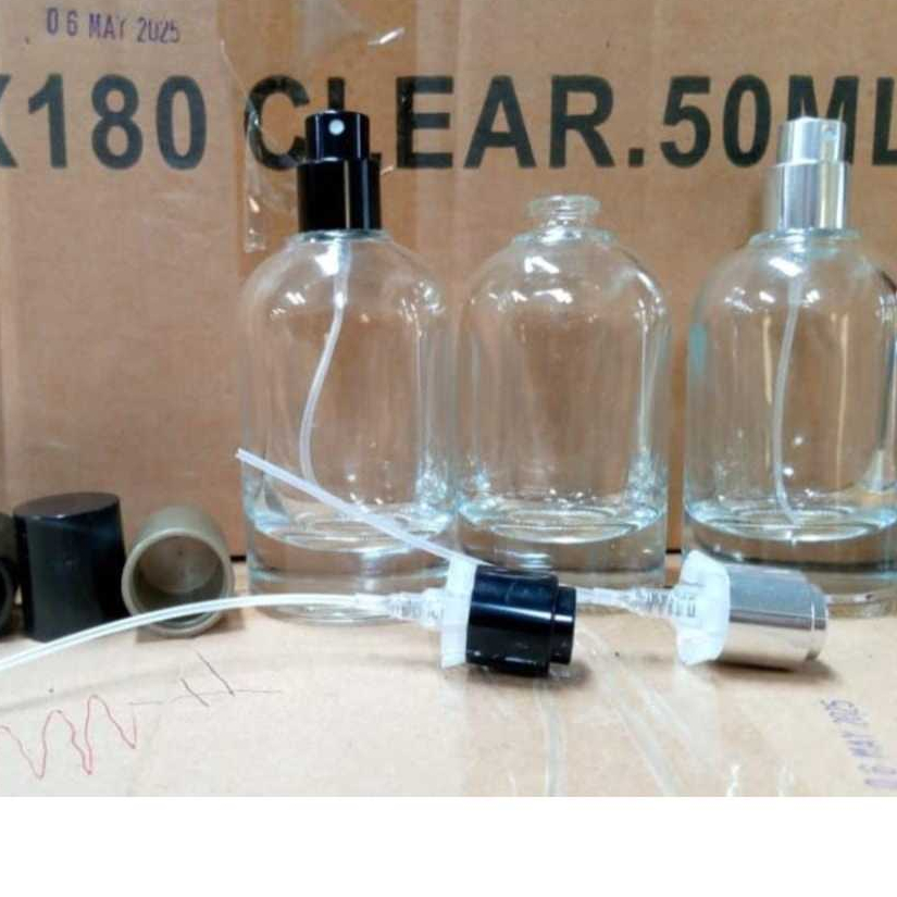 Botol Parfum Lelabo 50ML Semi Press Tutup Abu & Tutup Hitam