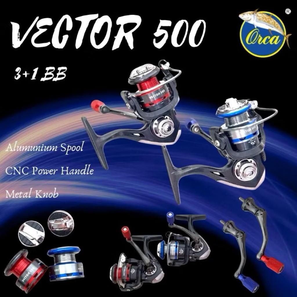 Reel Spinning Orca Vector