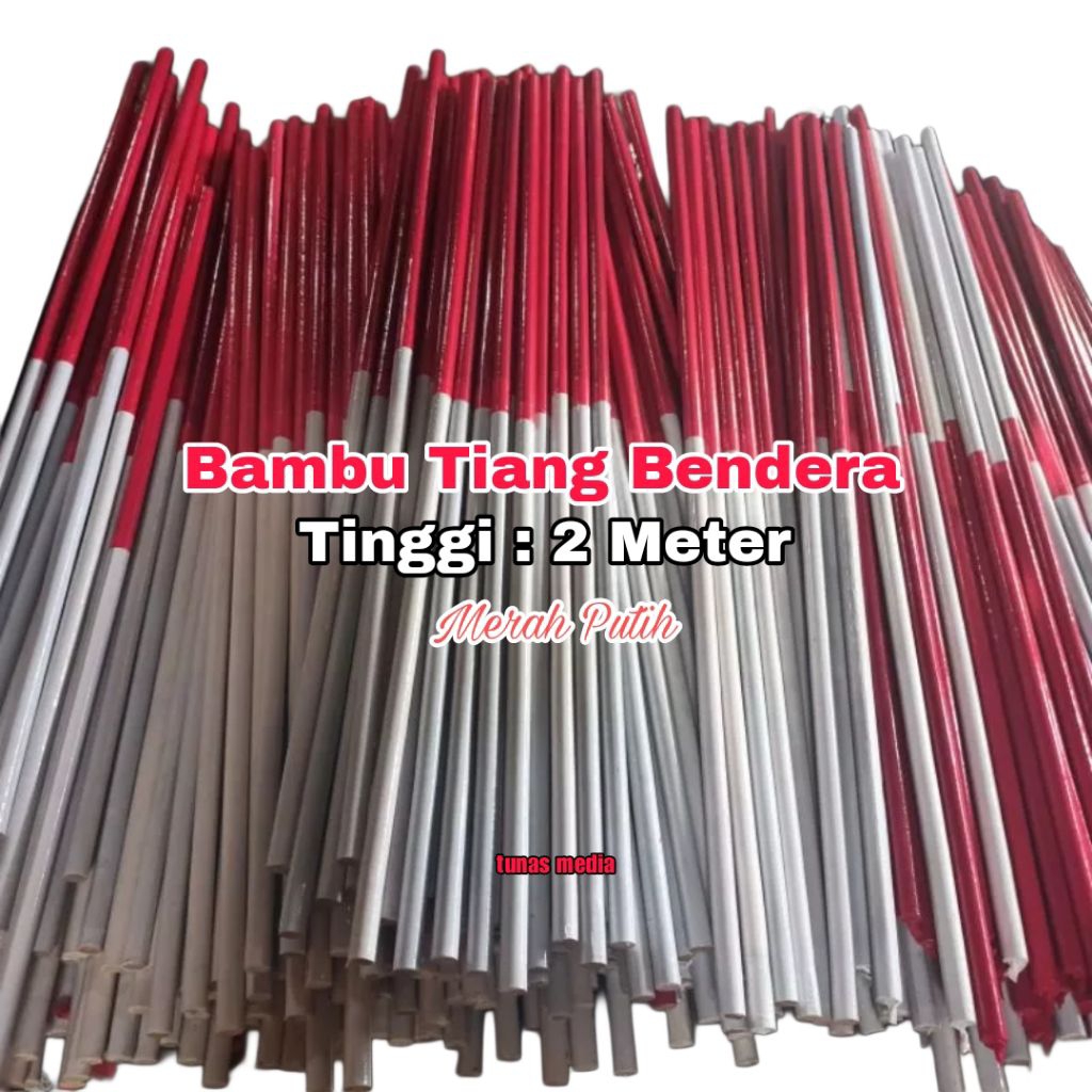 Tiang Bendera Bambu 2 Meter/Bambu Tiang Bendera