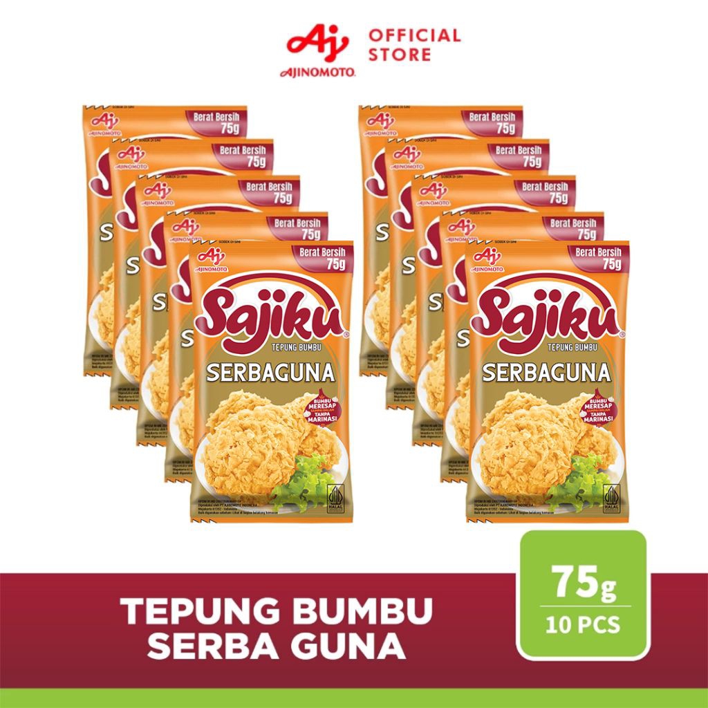 

[Bisa COD] SAJIKU TEPUNG SERBAGUNA CRISPY 75gram Renyah Gurih