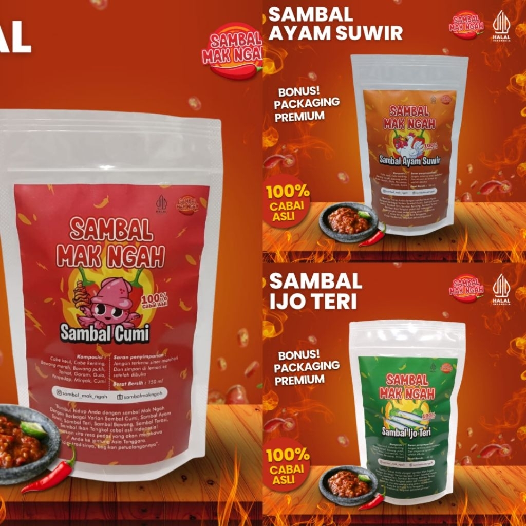 

PAKET HEMAT 3 SAMBAL BAWANG MAK NGAH 150GR