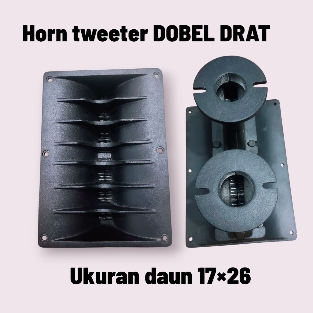 Horn tweeter ukuran 17×26 dobel drat,bahan aluminium multi drat+baut,horn tweeter dobel drat,corong 