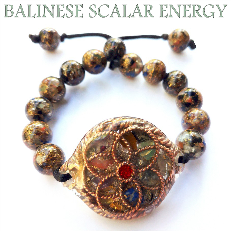 GELANG BIO G BUSTER 7 CAKRA ORGONITE SCALAR ENERGY WITH FLOWER OF LIFE