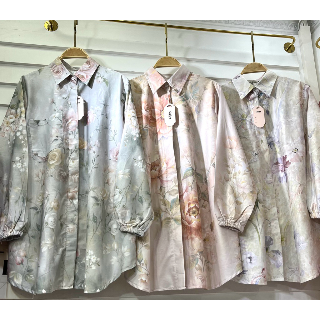 Adisa baju atasan Kemeja wanita bahan RMD premium