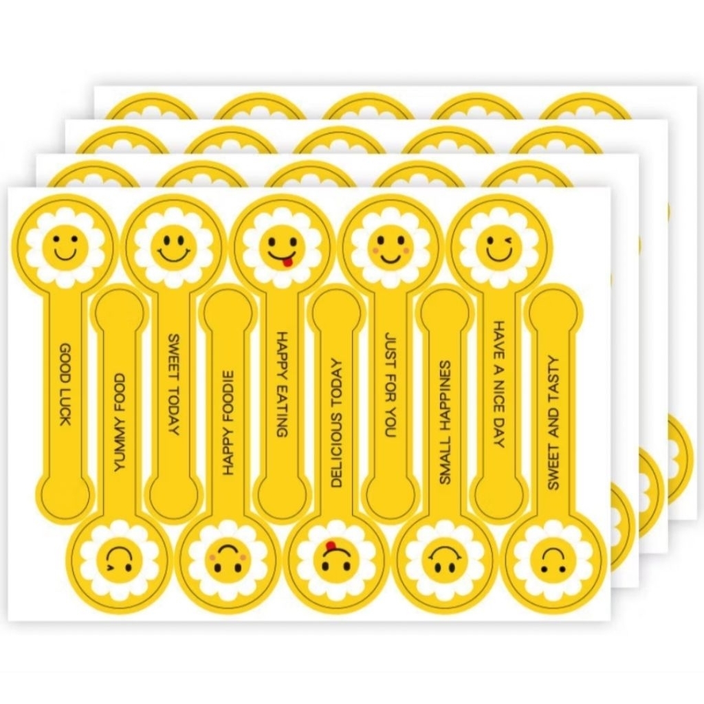 

Stiker thank you segel bunga matahari smile kuning isi 100pcs