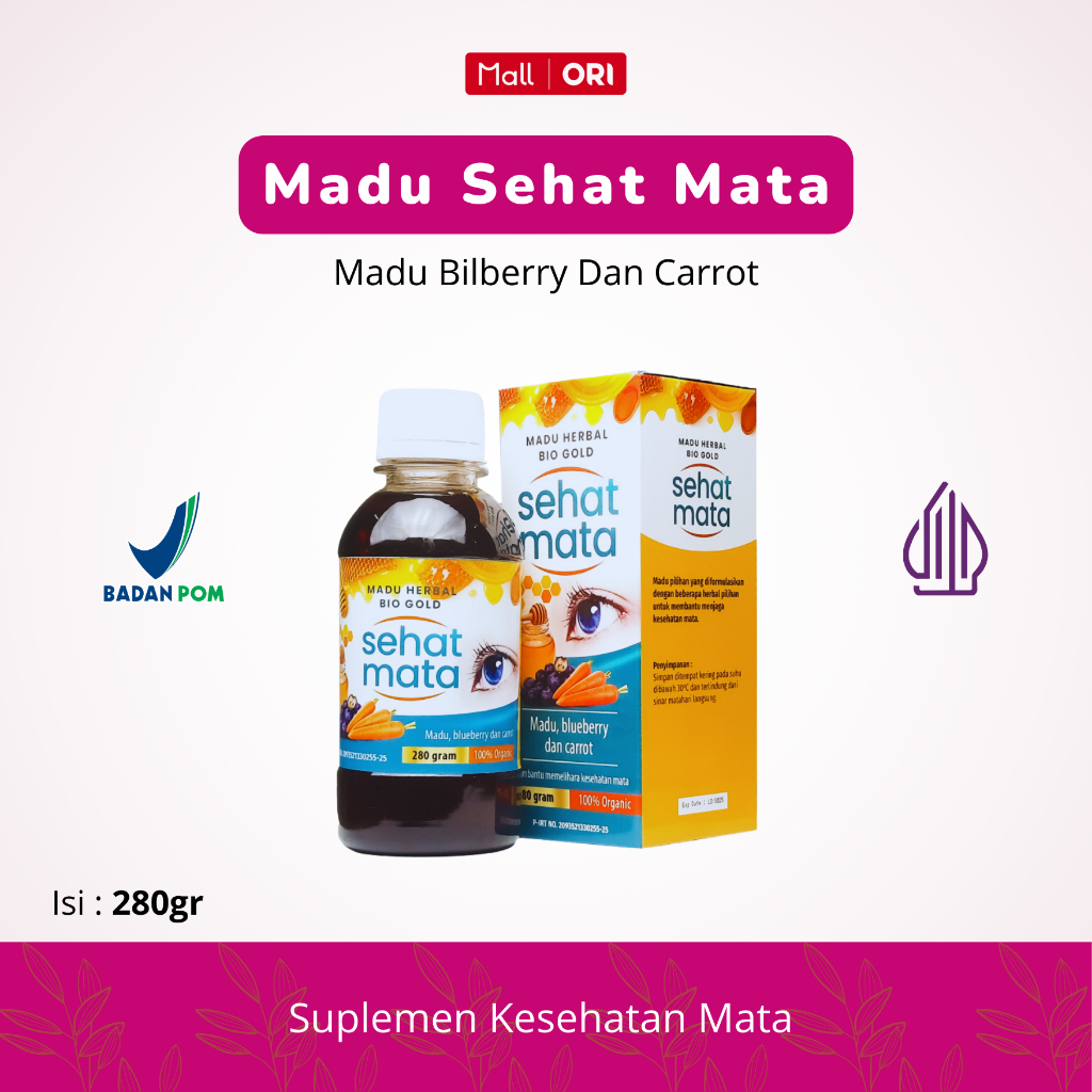 Madu Sehat Mata Bio Gold Biogold Vitamin Mata Ekstrak Bilberry Wortel Membantu Meringankan Mata Minu