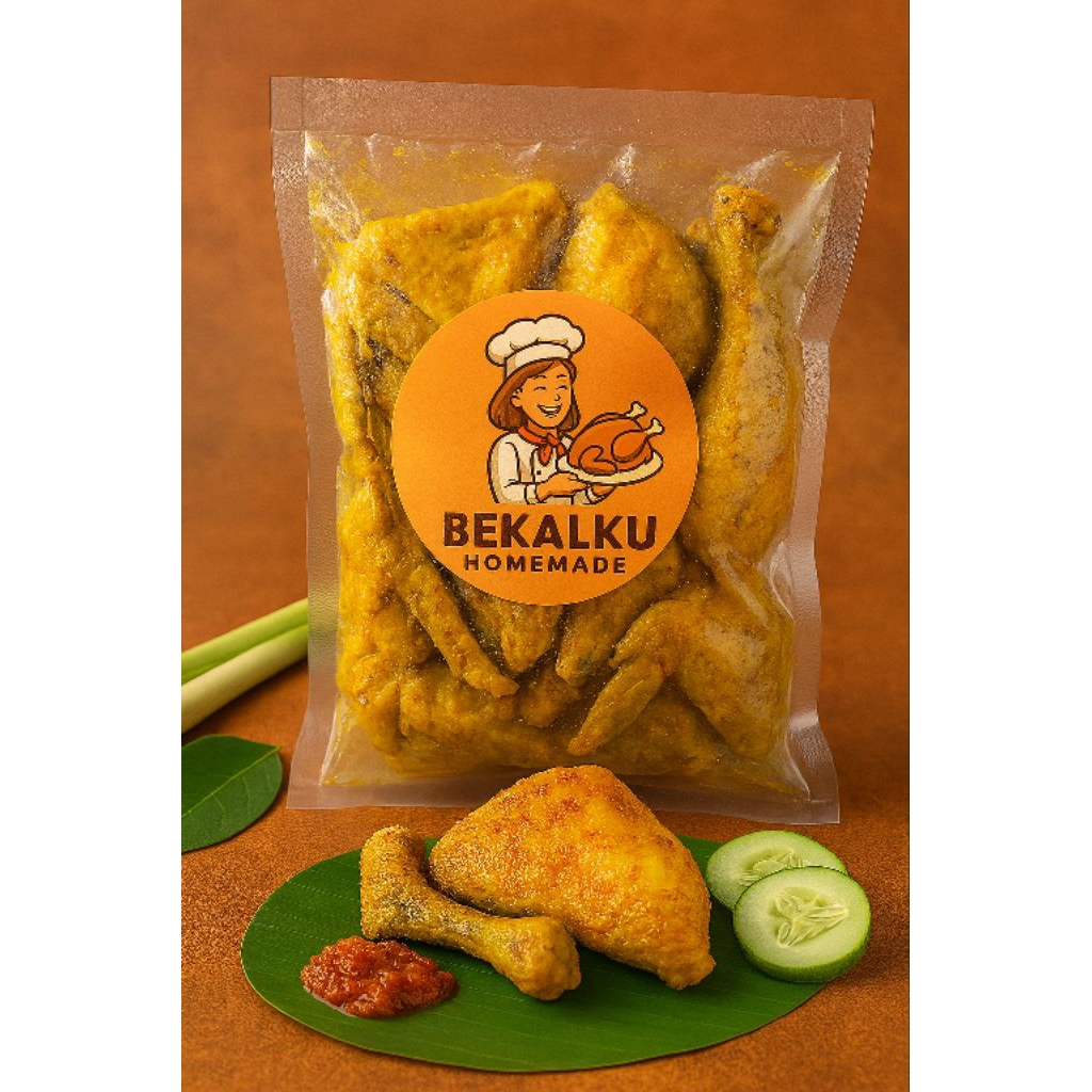 

BEKALKU HOMEMADE | Ayam Ungkep Bumbu Kuning 1 Ekor Isi 8 Potong (dada, paha atas, paha bawah, sayap) + Jeroan (Hati, Ampela, Kepala, Ceker) - Siap Goreng / Frozen Food