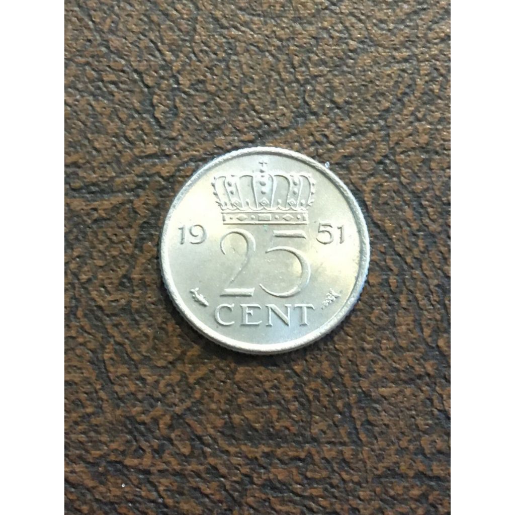 Koin Belanda 25 Cent Tahun 1975 – Koleksi Antik