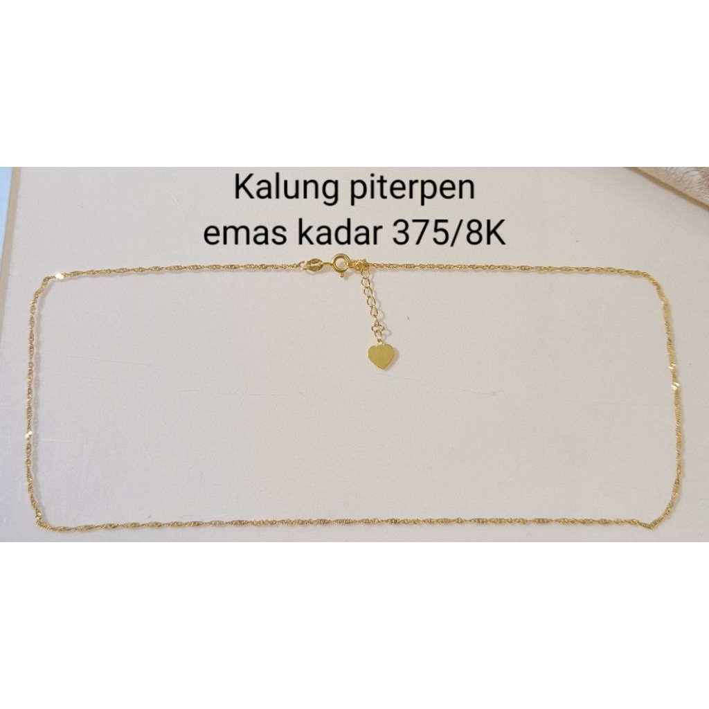 Kalung emas Piterpen kadar 375/8k (1.06gr 41-44cm +extension)