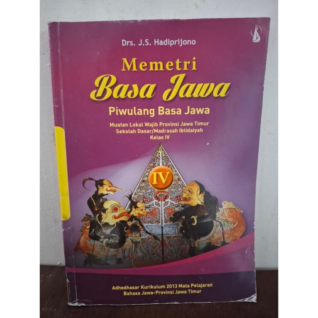 Buku Bekas Memetri Basa Jawa Kelas 4 SD Ori