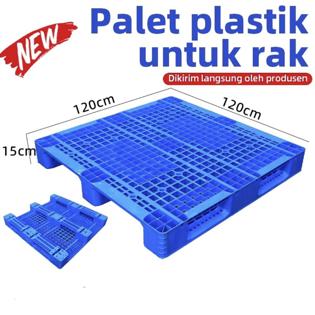 pallet plastik baru ukuran 120 x 120 x 15 cm palet plastik