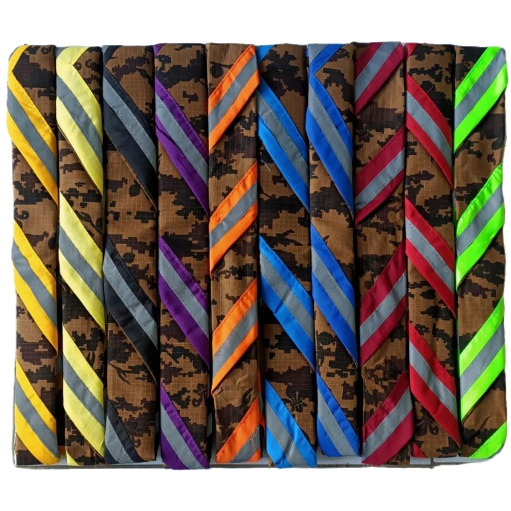 Scraft Loreng Pramuka Menyala / scrap pramuka loreng / scraft loreng list Menyala