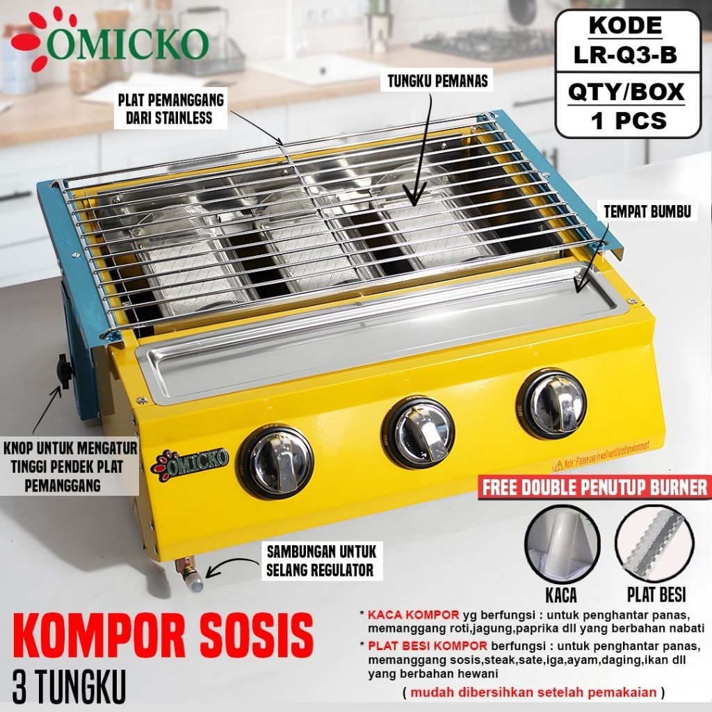 Kompor Sosis Omicko 3 tungku